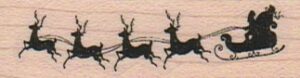 Santa And Reindeer 3/4 x 2 1/4-0