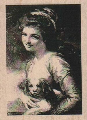 Lady With Dog 2 1/4 x 3-0