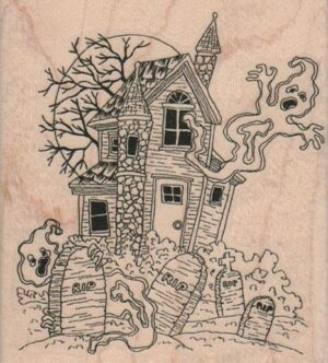 Haunted House Large 3 1/4 x 3 1/2-0