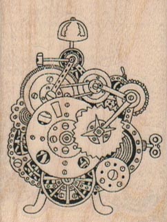 Steampunk Clock 1 3/4 x 2 1/4-0