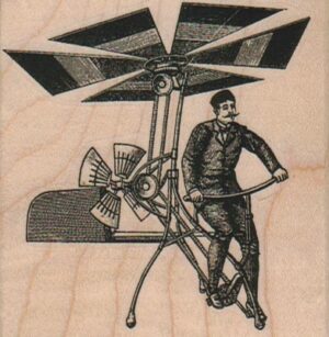 Man In Flying Machine 2 3/4 x 2 3/4-0