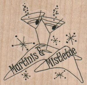 Martinis & Mistletoe 2 1/4 x 2-0