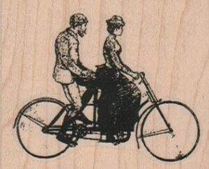 Vintage Bicycle Built For Two 2 1/4 x 1 3/4-0