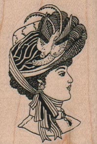 Lady In Bird Hat 1 1/2 x 2-0