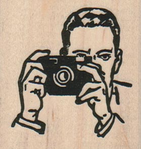 Man With Camera/Large 2 x 2-0