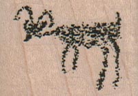 Petroglyph Sheep With Horns 1 1/2 x 1-0