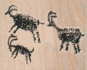 Petroglyph - Three Sheep 2 1/4 x 1 3/4-0