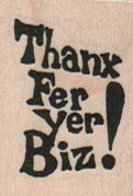 Thanx Fer Yer Biz! (Large) 1 x 1 1/4-0