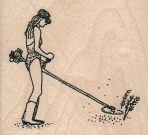 Lady Weed-Whacking 2 1/4 x 2-0