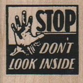 Stop Don't Look Inside 1 1/4 x 1 1/4-0