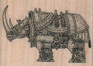 Steampunk Rhino 2 1/2 x 1 3/4-0