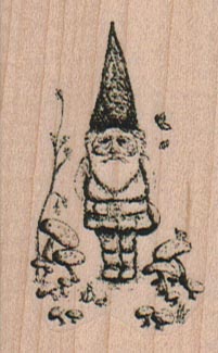 Gnome In Mushrooms 1 1/2 x 2 1/4-0