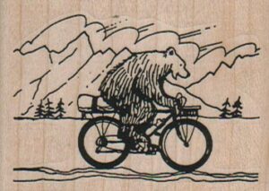 Bear Biking the Mountains 2 1/2 x 1 3/4-0