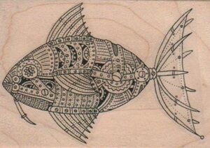 Steampunk Fish 2 1/4 x 3-0