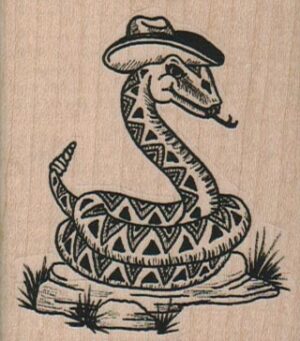 Snake In Cowboy Hat 2 1/4 x 2 1/2-0