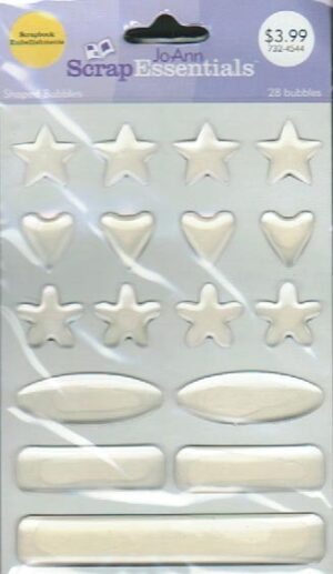 Jo-Ann Scrap Essentials 28 Shaped Bubble Stickers-0