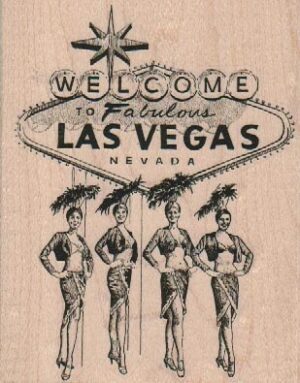 Vegas Showgirls Sign 3 1/4 x 4-0