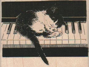 Kitten On Piano 3 x 2 1/4-0