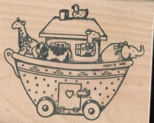 Daisy Kingdom Rubber Stamps by Stamp Affair- Noahs Ark 3 x 3 1/2-0