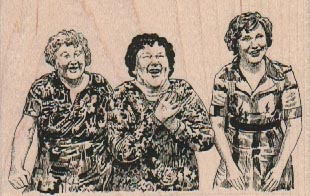 Three Happy Ladies 3 1/4 x 2-0
