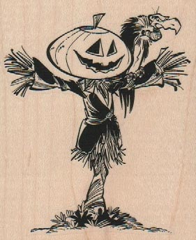 Scarecrow Jack O'Lantern 3 x 3 1/2-0