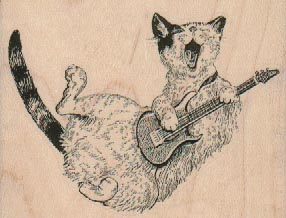 Singing Cat With Guitar 3 x 2 1/4-0