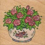 Stampendous Fun Stamps C123 Tea Bouquet 1 1/2 x 1 1/2-0