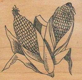 Double D Rubber Stamps Corn 2 3/4 x 2 3/4-0