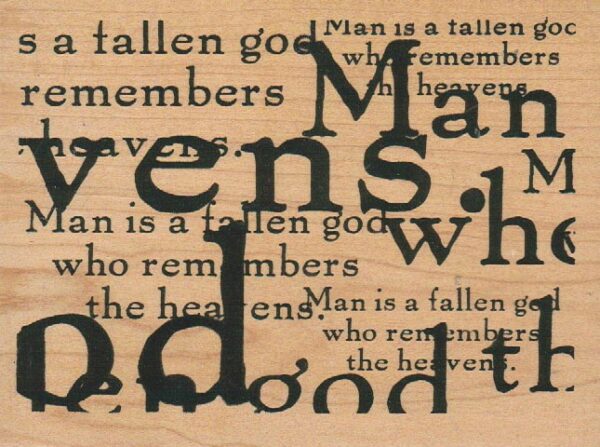 Stampers Anonymous c113 Men Words Background 5 x 6 1/2-0