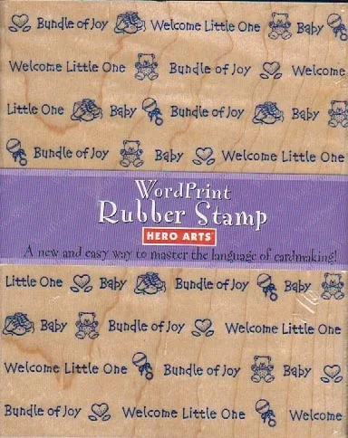 Hero Arts Wordprint S121 baby Wordprint 4 x 5-0