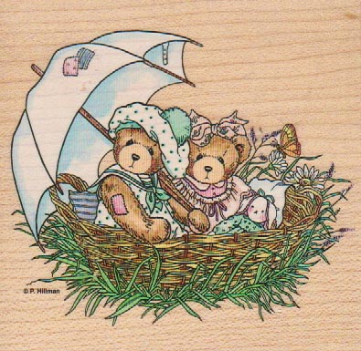 Stampendous P. Hillman TW003 Bath and Blossom 4 x 4-0
