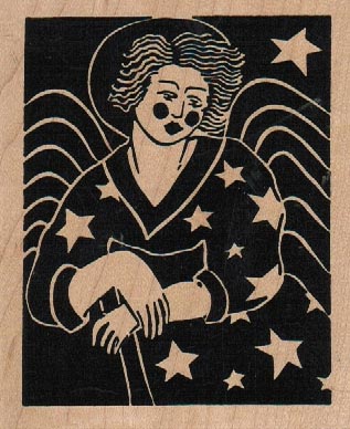 A Stamp In the Hand Angel 3 1/2 x 4-0