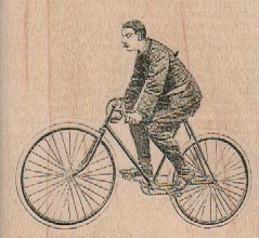 Man On Bicycle 2 1/2 x 2 1/4-0