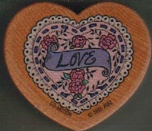 Co-Motion #682 Love Heart 1 3/4 High Heart Shaped Stamp-0