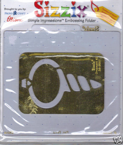 Sizzix Scrapbooking Embossing Folder 38-9557 Ornament 2-0