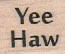 Yee Haw 3/4 x 3/4-0