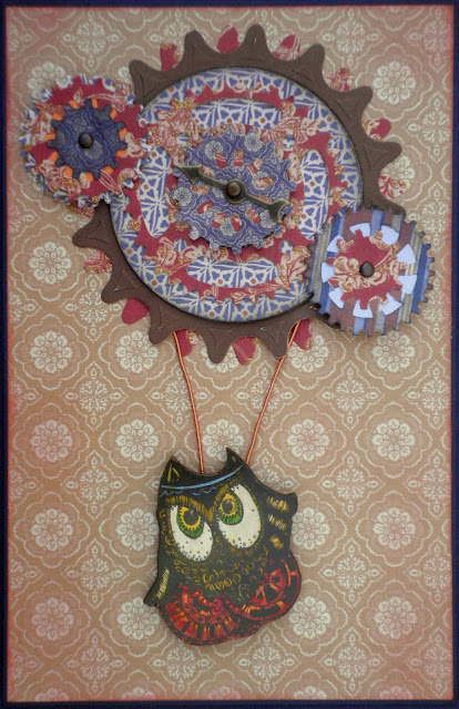 Steampunk Owl 2 1/2 x 2 1/2-35158