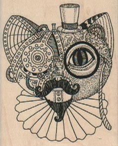 Large Steampunk Cat Face 2 1/2 x 3-0