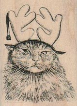 Cat With Antlers 1 3/4 x 2 1/4-0