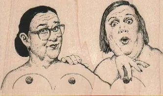 Two Naked Ladies 3 1/2 x 2-0