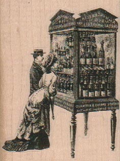 Victorian Couple With Wine 2 1/2 x 3 1/4-0