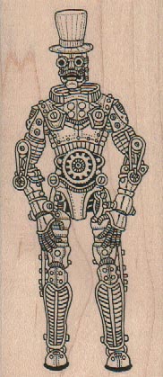 Steampunk Robot Man 2 x 4 1/4-0