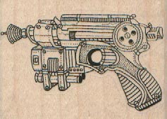 Steampunk Gun 2 1/2 x 1 3/4-0