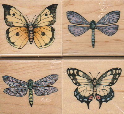 Hero Arts Poetic Prints LL638 Butterflies and Dragonflies-0