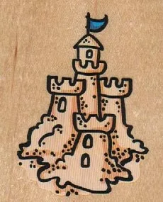 Stampendous V028 Sandcastle 2 1/2 x 3-0