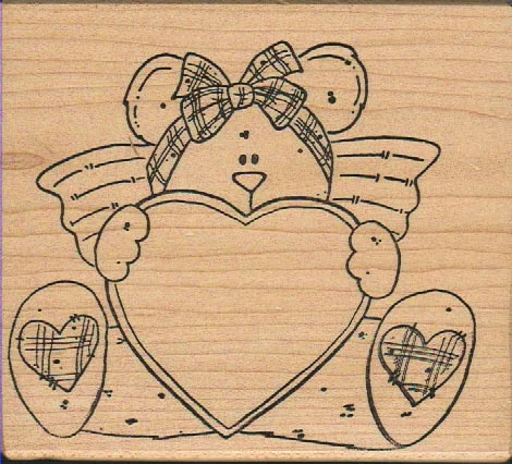 Raindrops on Roses Bear Heart 4 x 4 3/4-0