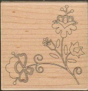 Stampabilities Gwendolyn Flowers I1095 3 x 3-0