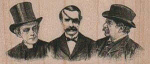 Three Victorian Men 3 1/2 x 1 1/2-0