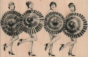 Four Showgirls With Umbrellas 4 1/4 x 2 3/4-0