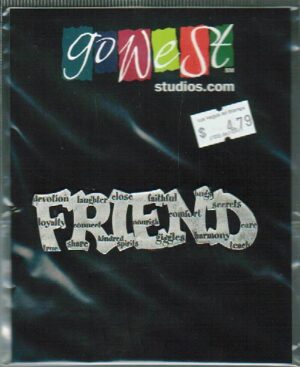 Go West Studios Metal Word Embellishment-Friend-0